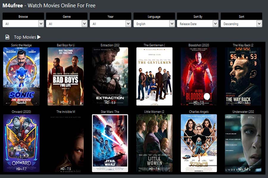 M4uFree Movies Website