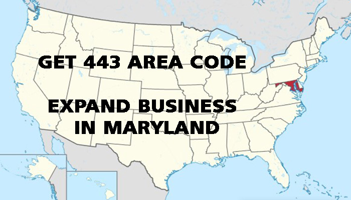 Get 443 Area Code Number in Maryland for Expand Business