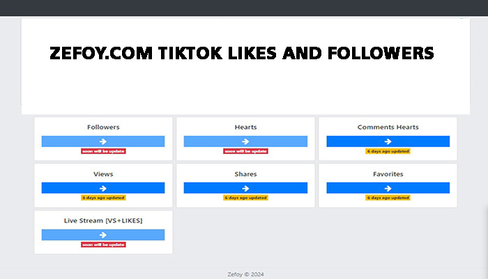 Zefoy.com Get tiktok Likes And Followers in 2024