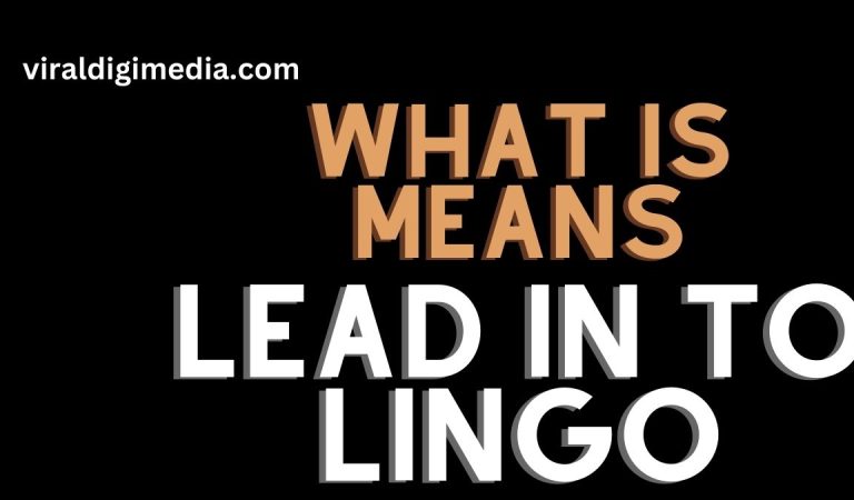 What is means lead in to lingo?