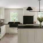 Monochromatic Kitchen with Black Countertops